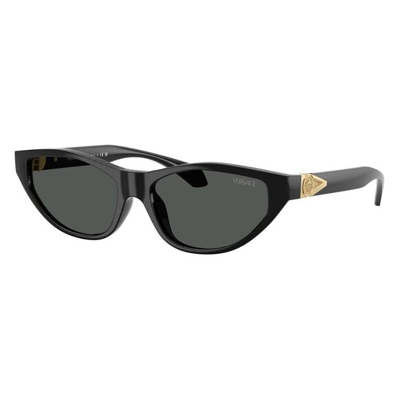 New VERSACE Black Cat Eye VE4491U GB1/87 Sunglasses Women - Picture 1 of 6